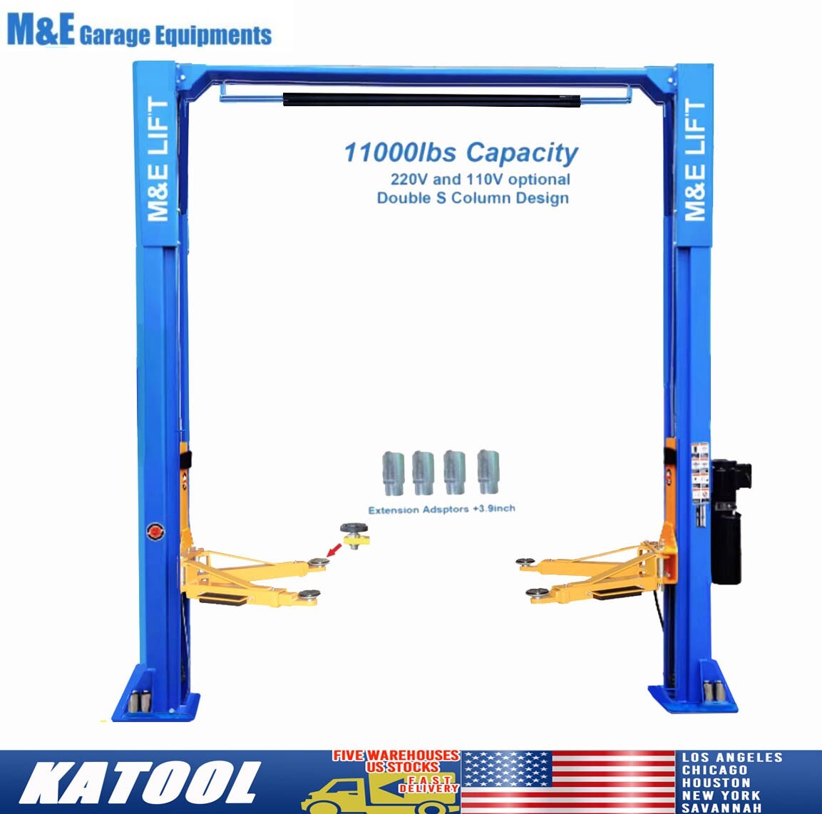 2 Post Lift 11000lbs Two Post Lift Auto Lift Car Lift Hoist Equipment Shipping