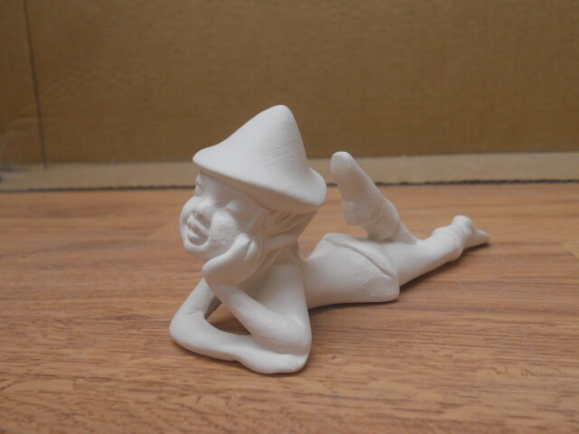 C-0945 Set of (3) Pixie / Elf Figurines Ceramic Bisque U Paint