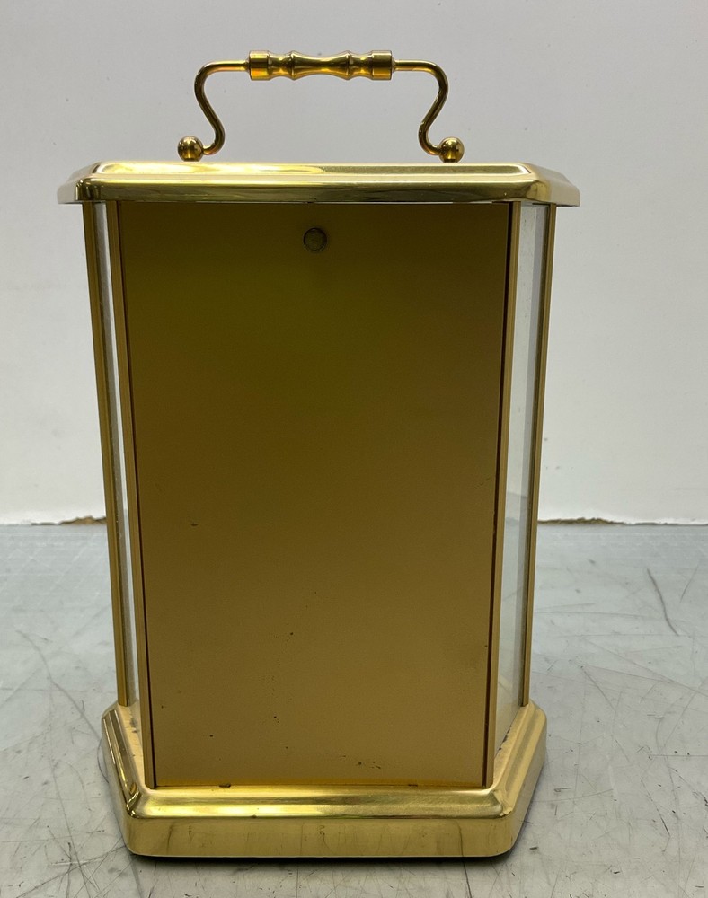 Vintage Elgin Quartz Brass Body Desk Clock