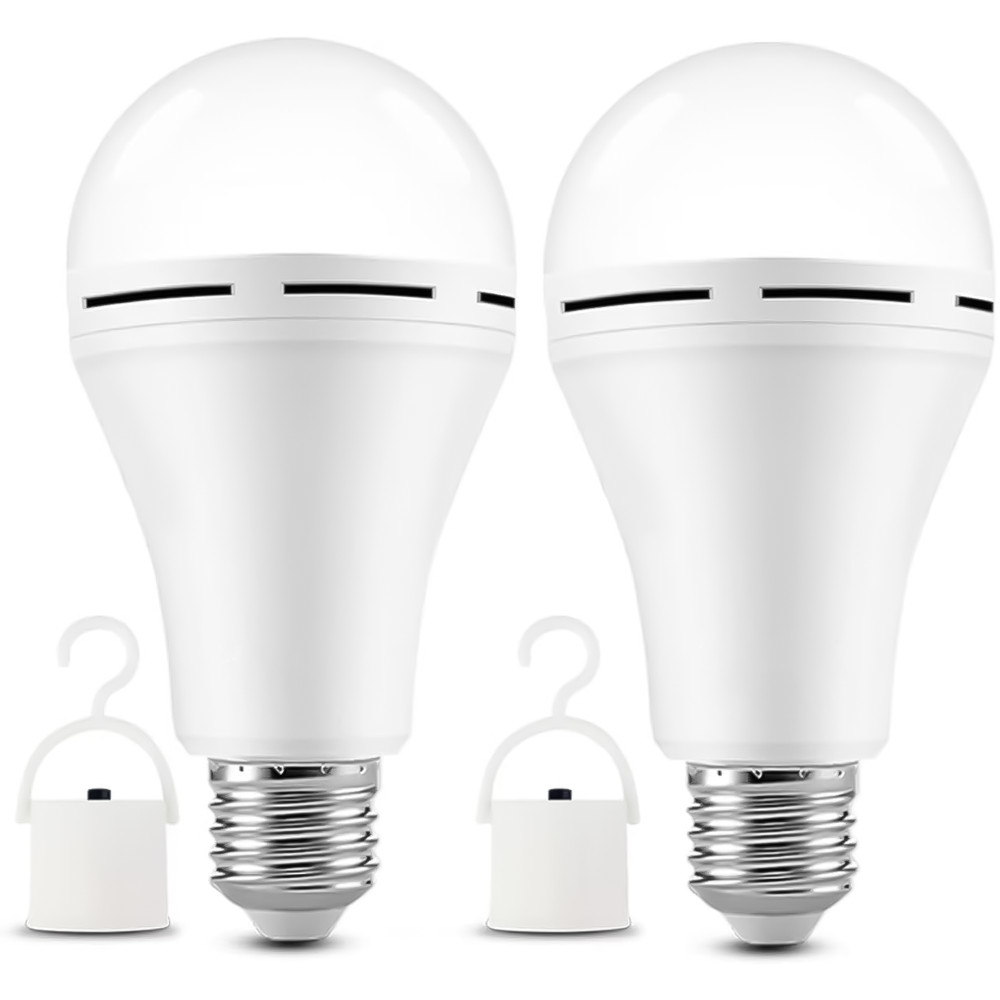 A19-Rechargeable Emergency Light Bulb 9W Equivalent 60W,Daylight 5000K,E27/E26