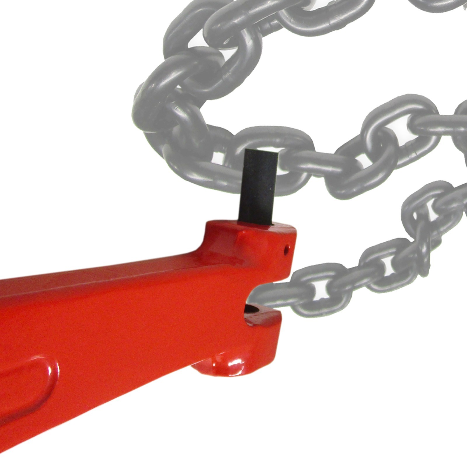 15" Grade 80 Clevis J-Hook Red | 3/8" Chain Recovery Hook | 7100 lbs WLL