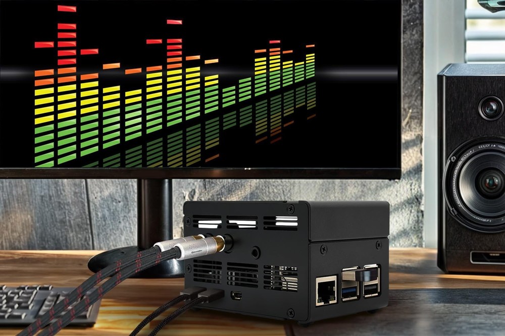 KKSB Case for Raspberry Pi 5 - Compatible with DAC+ & Pro, Supports Black