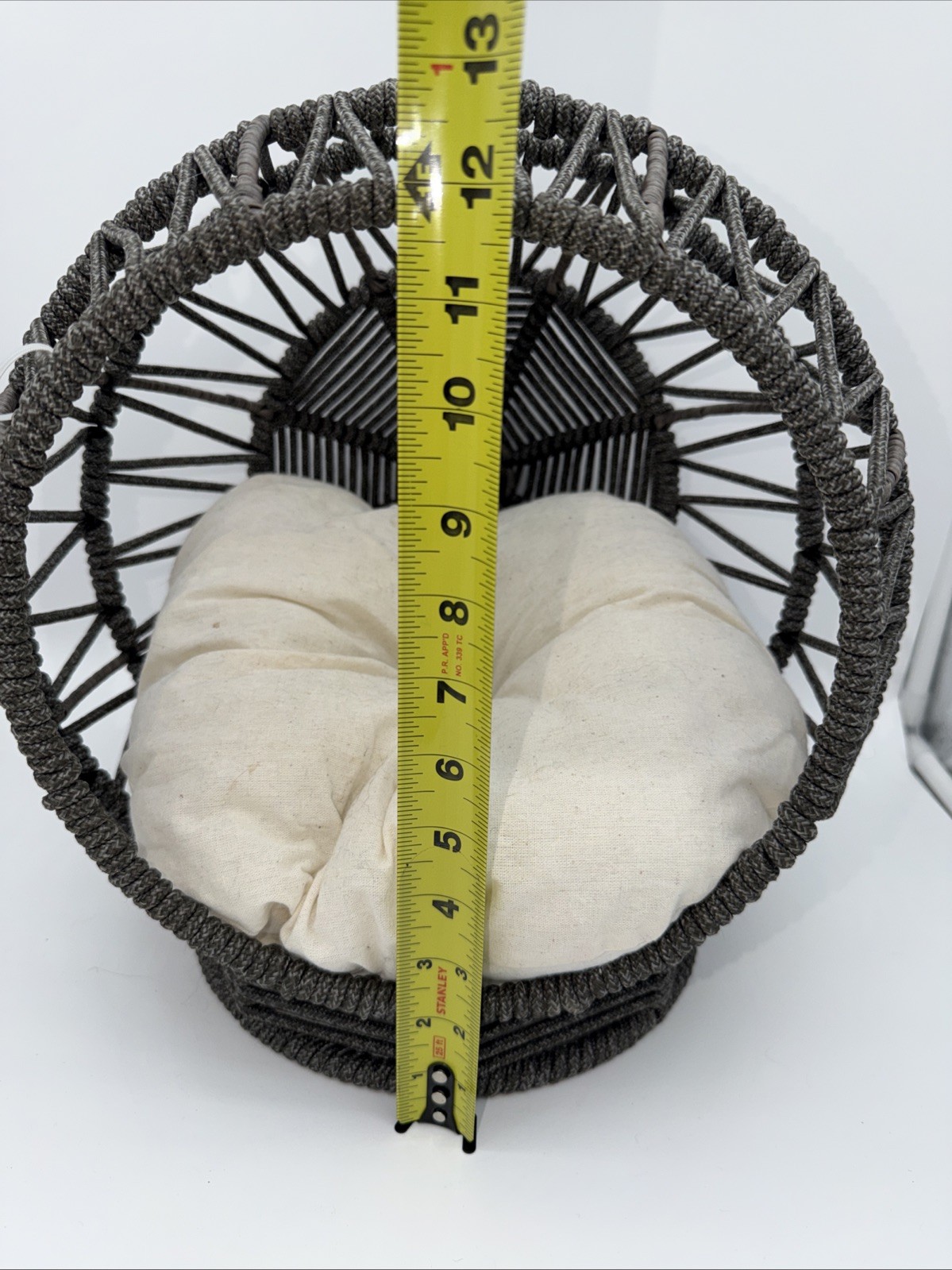 Rattan Wicker Pet Bed for Tiny Dog Or Cat Egg Chair