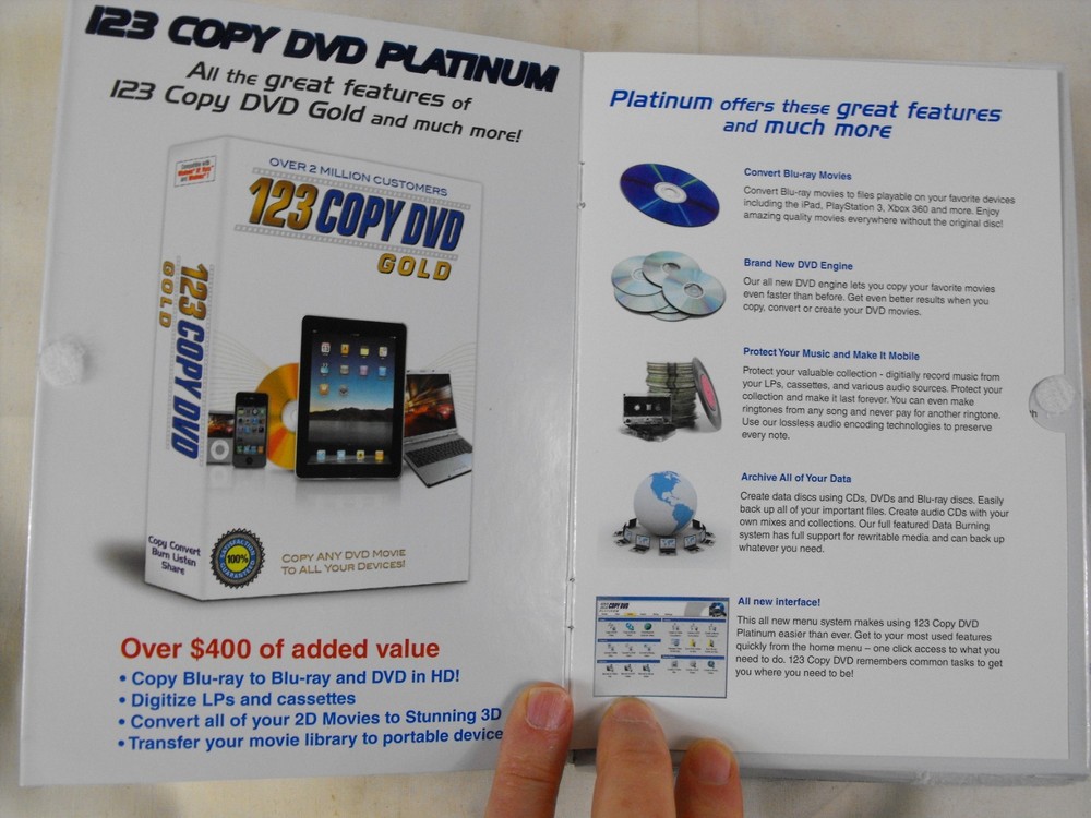 Retro PC Software 123 Copy DVD Platinum CD-ROM DVD Copy/Convert Win XP/Vista/7