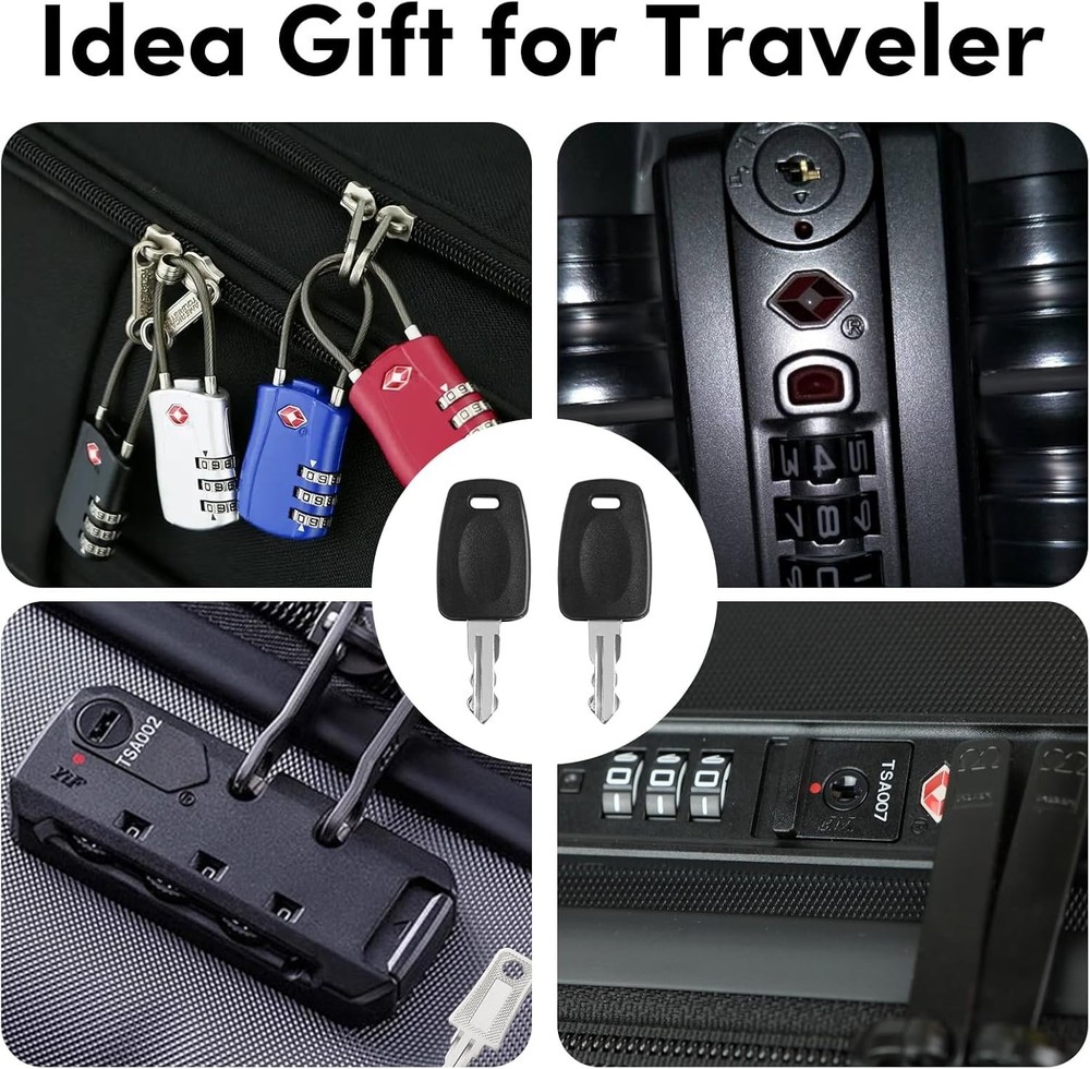 TSA Approved Key Set for Luggage: Emergency Unlocking Solution - Light & Durable