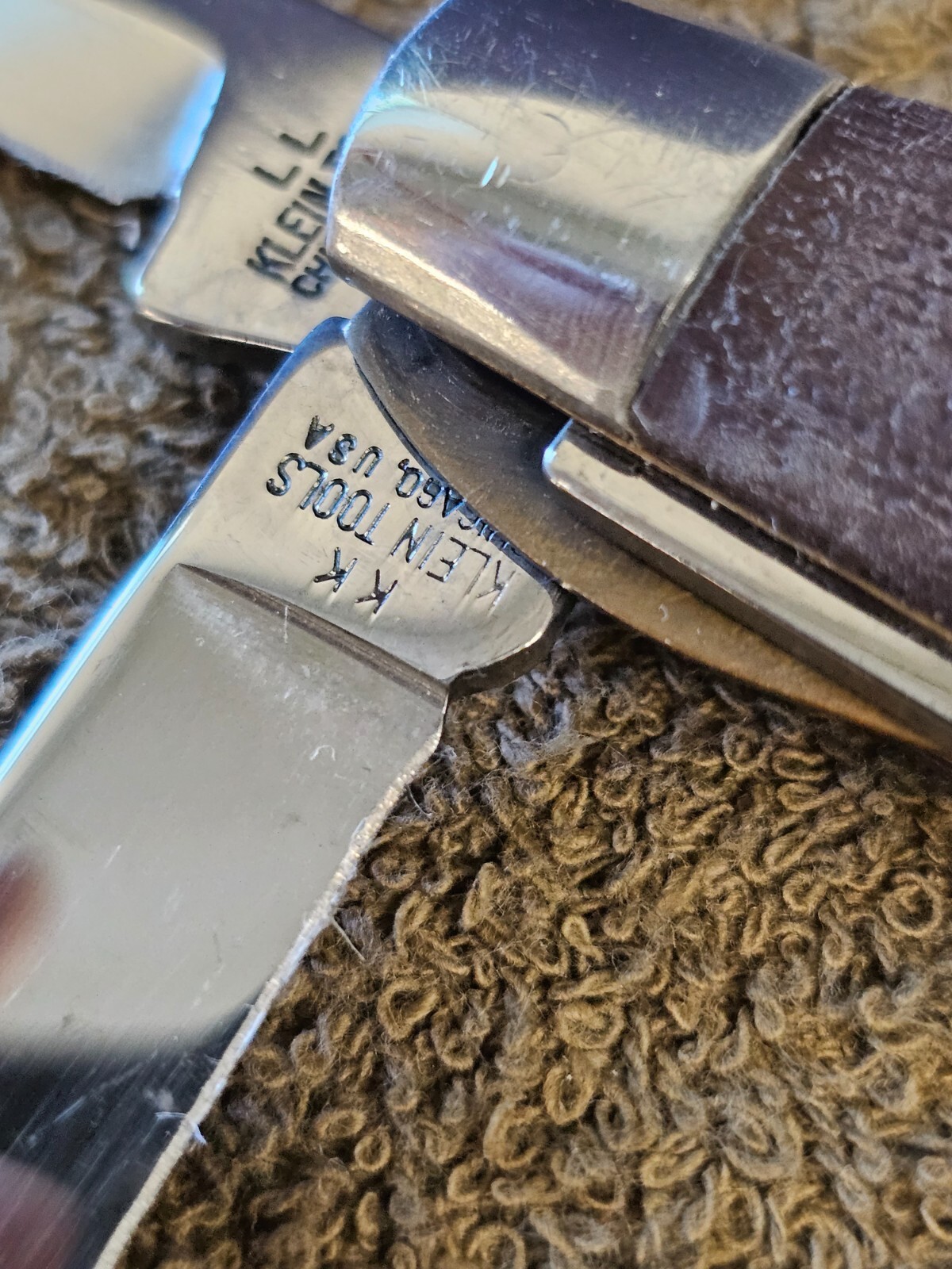 Klein Tool Electrician Folding Pocket Knife 3 Blade KK LL USA Chicago