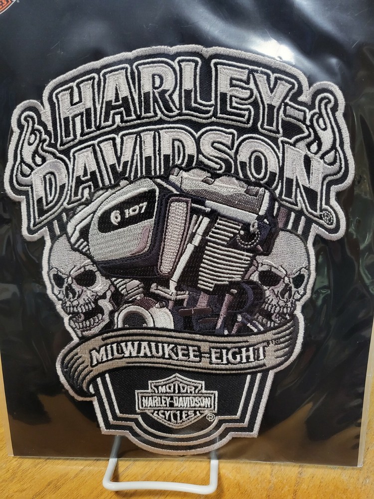 Harley-Davidson Milwaukee-Eight Motorcycle Engine Embroidered Sew On Patch