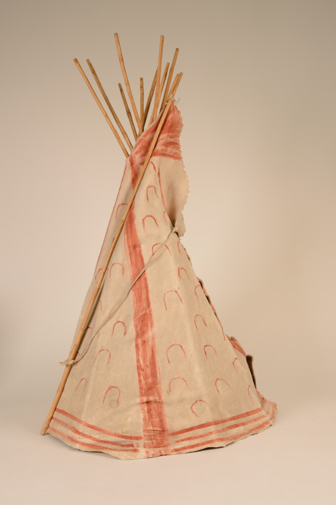 Sioux Child's Toy Tipi Late 19th century 18 1/2"H Thin and supple antelope hide