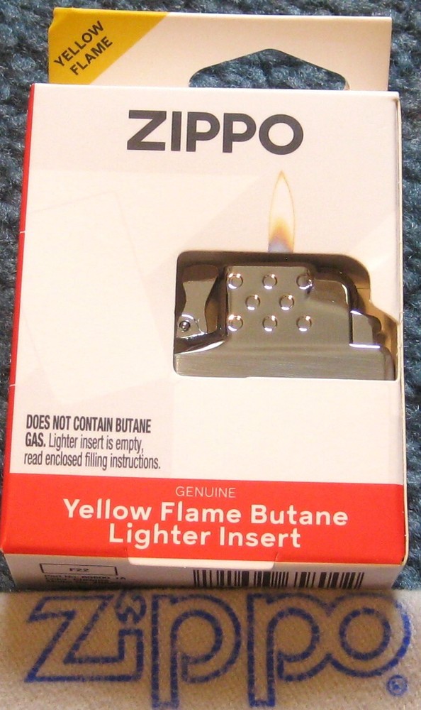 ZIPPO Empty  NEW YELLOW FLAME Lighter BUTANE INSERT Empty 65800 ODORLESS Cooler