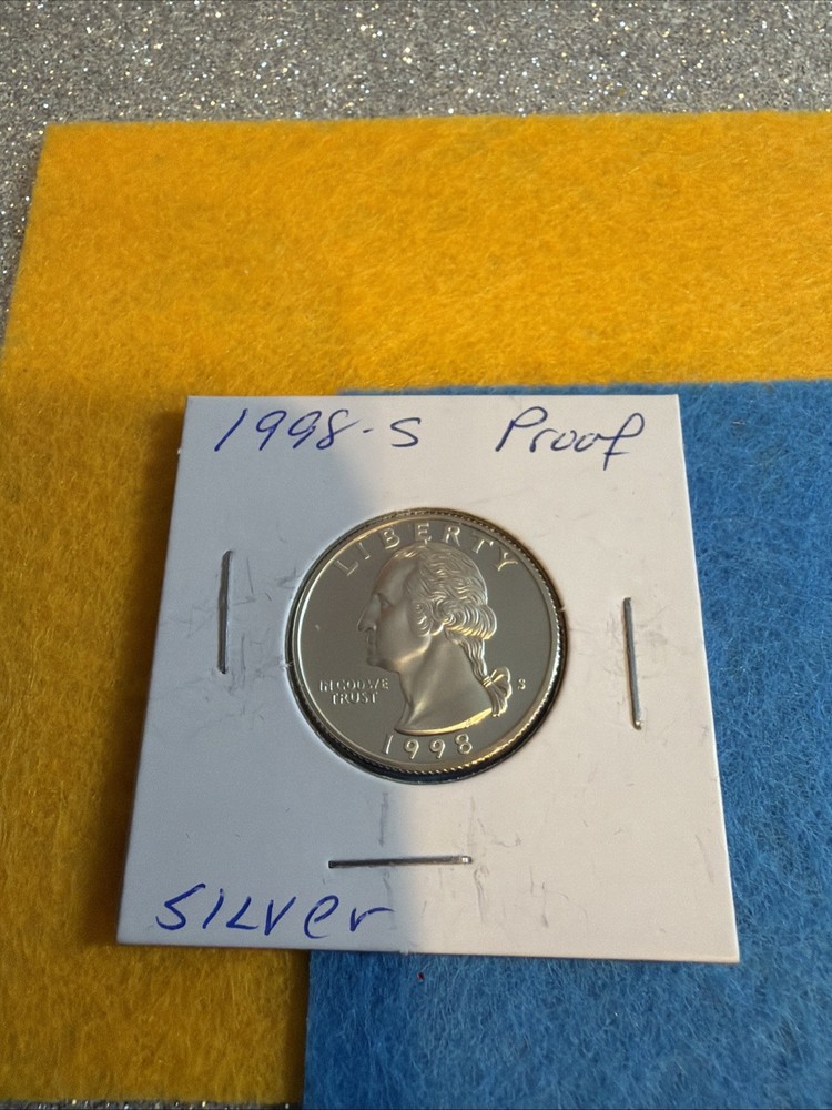 1998 S Silver Proof Washington Quarter 90% Silver And Uncirculated