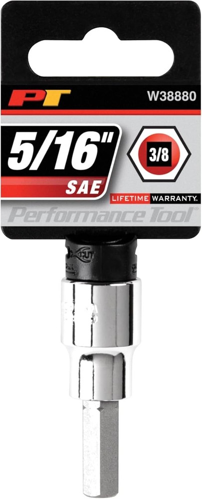 Performance Tool W38880 3/8-Inch Drive 3/8" Dr 5/16" Hex Bit Socket