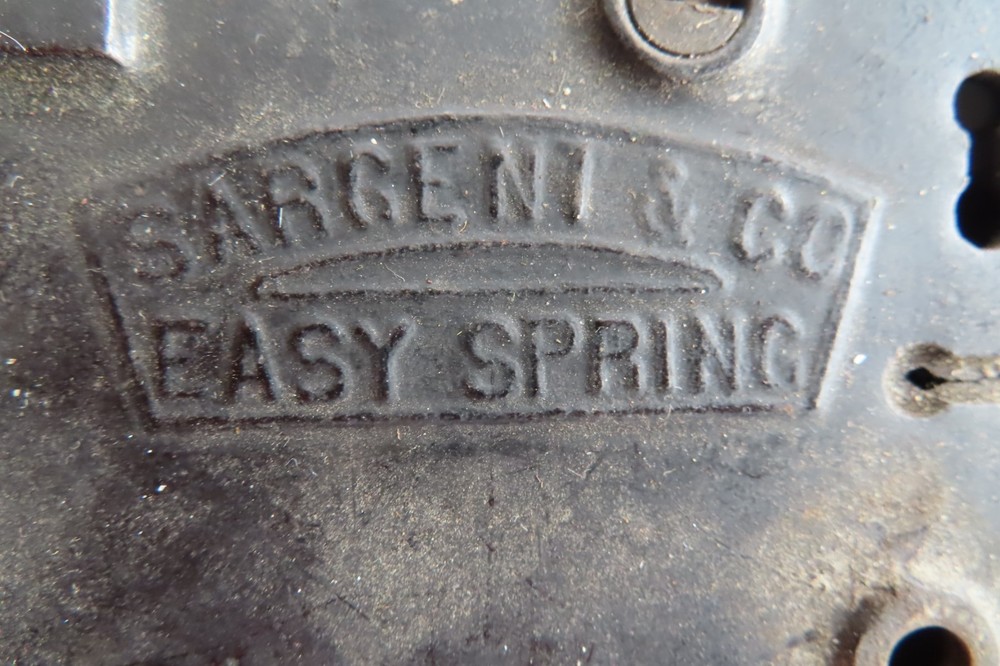 Antique Sargent Easy Spring Bare Mortise Lock -2 Push Buttons Plus key