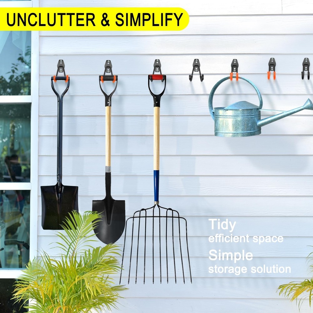 18 Pack Heavy Duty Garage Hooks, Utility Wall Mounted Storage System, with An...