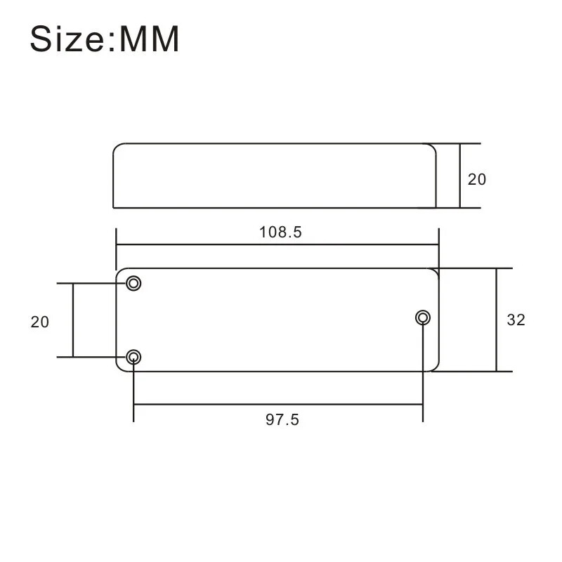 Sealed 3-hole 5-string Ceramic Magnet Double Coil Pickup 108.5*32 Mm