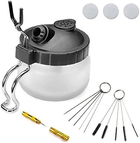 Airbrush Cleaning Kit with Pot, Needles, Brushes, 4 Set