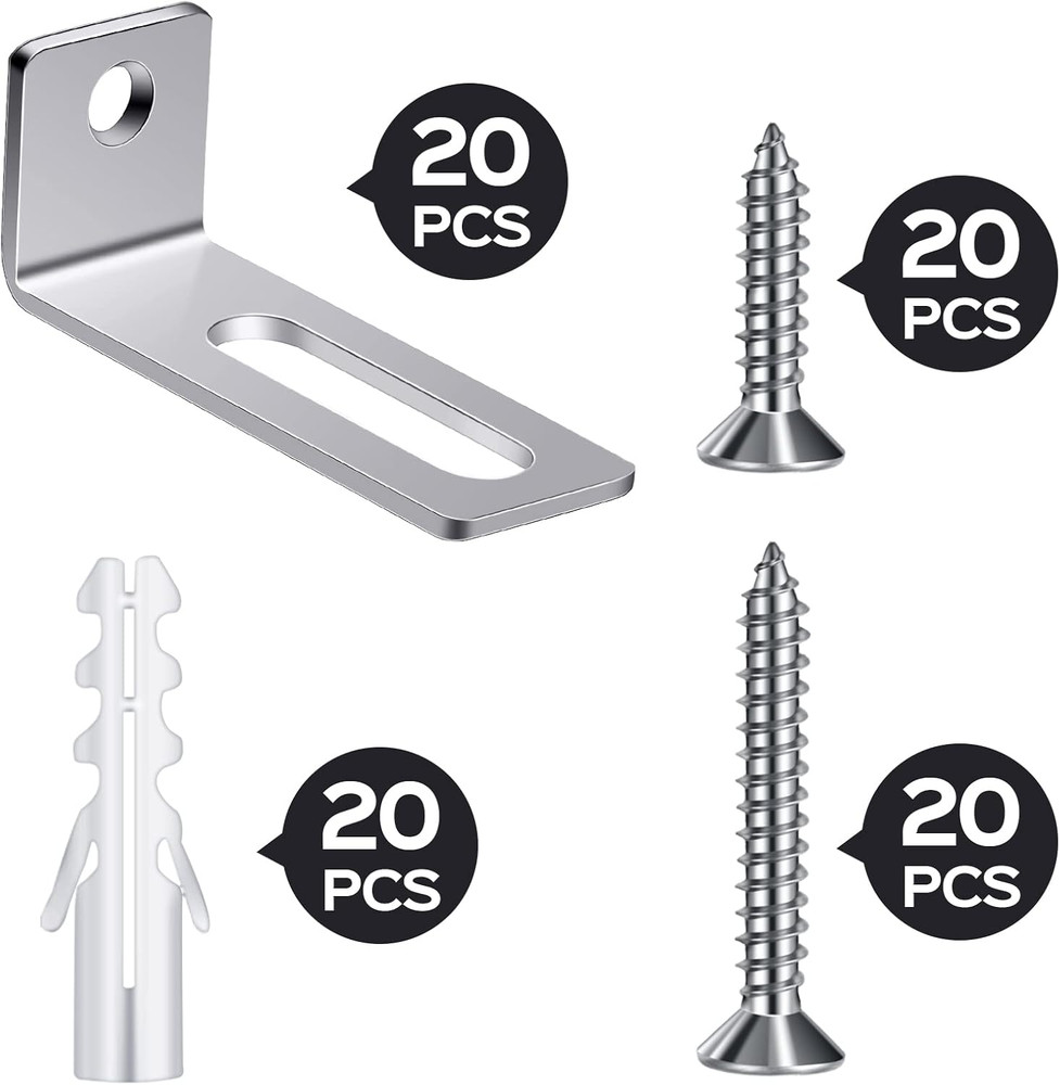 20 Set Whiteboard Brackets Whiteboard Installation Hardware Kit Mounting Wall Ha