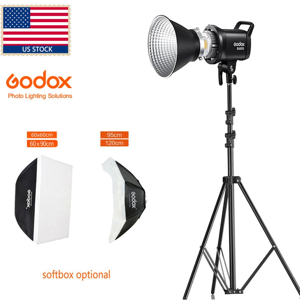 Godox SL60IID LED Video Light 70W Bowens Mount Studio Light+Softbox+2m Stand kit