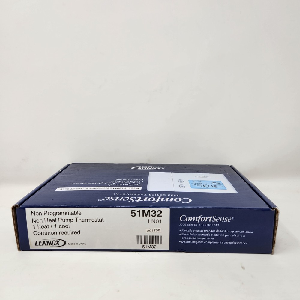Lennox ComfortSense 3000 (51M32) 1 Heat / 1 Cool Non Programmable OPEN BOX