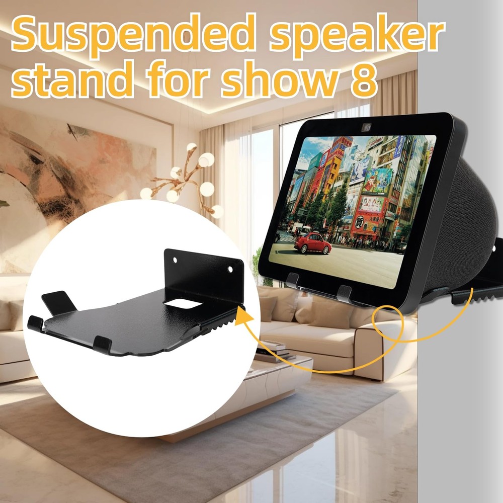 Metal Wall Mount ONLY for Echo Show 8 3rd.Generation Wall Bracket Wall Stand ...