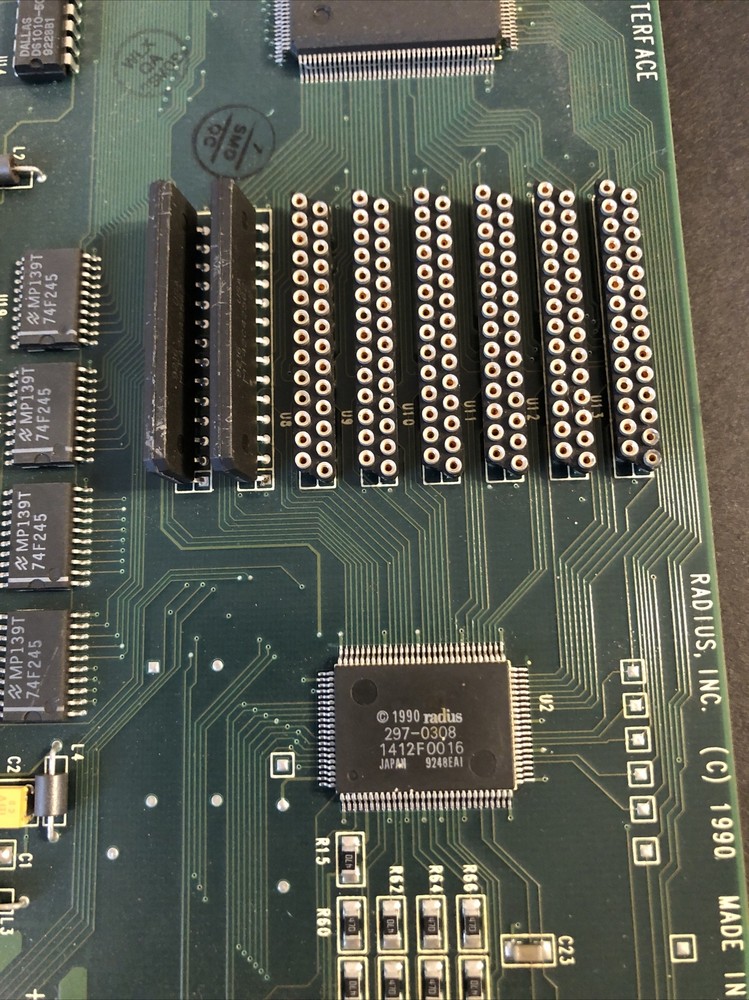 APPLE MACINTOSH RADIUS NUBUS INTERFACE 820-0064-D VIDEO CARD