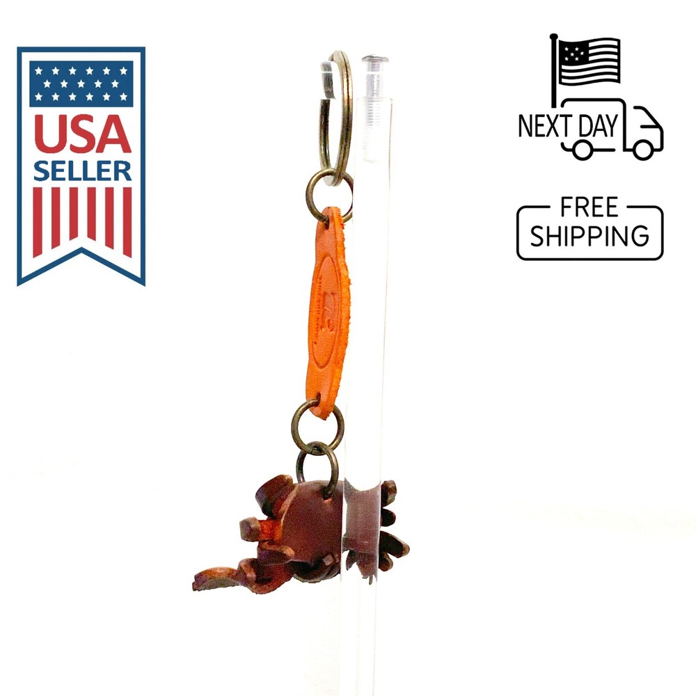 Crab Handmade Leather Keyring #2