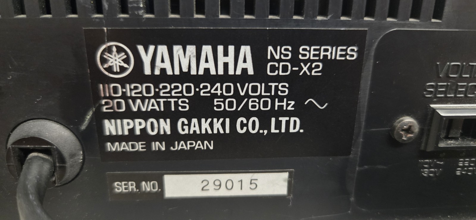 VTG Classic Yamaha CD-X2 Compact Disc Player (1985) Japan Made *FULLY SERVICED*