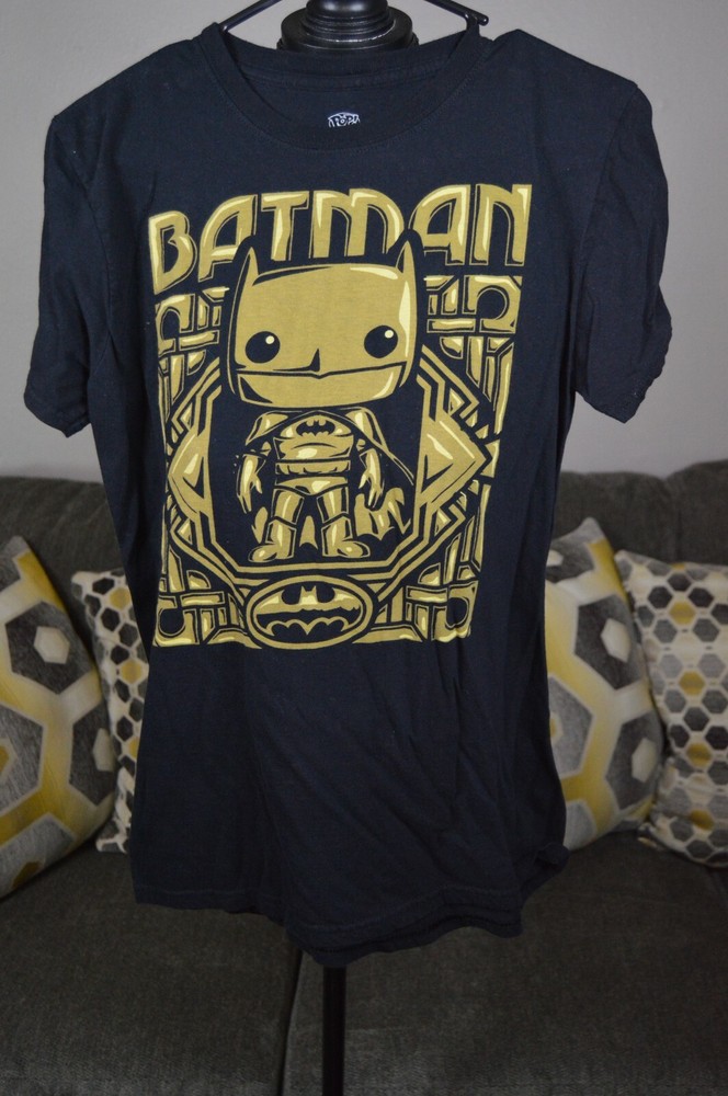 Funko Pop Tees Gold Batman Size Medium - Target Exclusive - New Never Worn