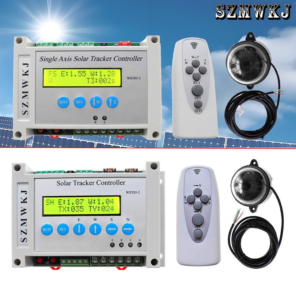 SZMWKJ Solar Panel Auto Tracking LCD Single/Dual Axis Solar Tracker Controller