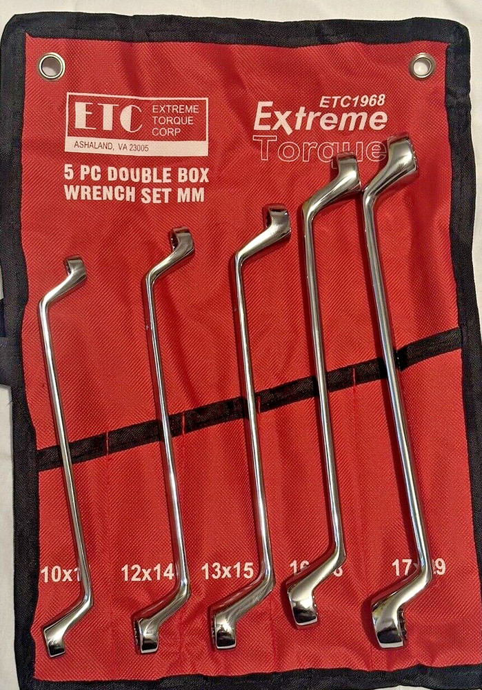 6 Wrench Set SAE Metric C Half Moon S Starter Obstruction Deep Double Box Offset