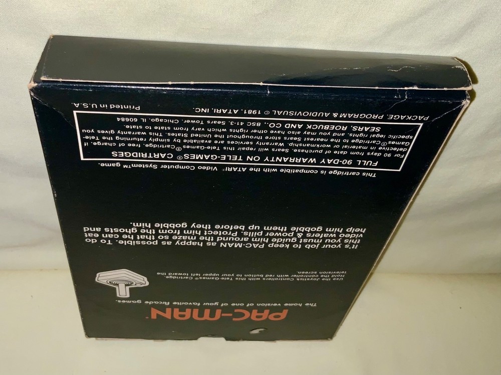 ATARI 2600 Tele-Games PAC-MAN (75185) - 1981 - Tested - See Description