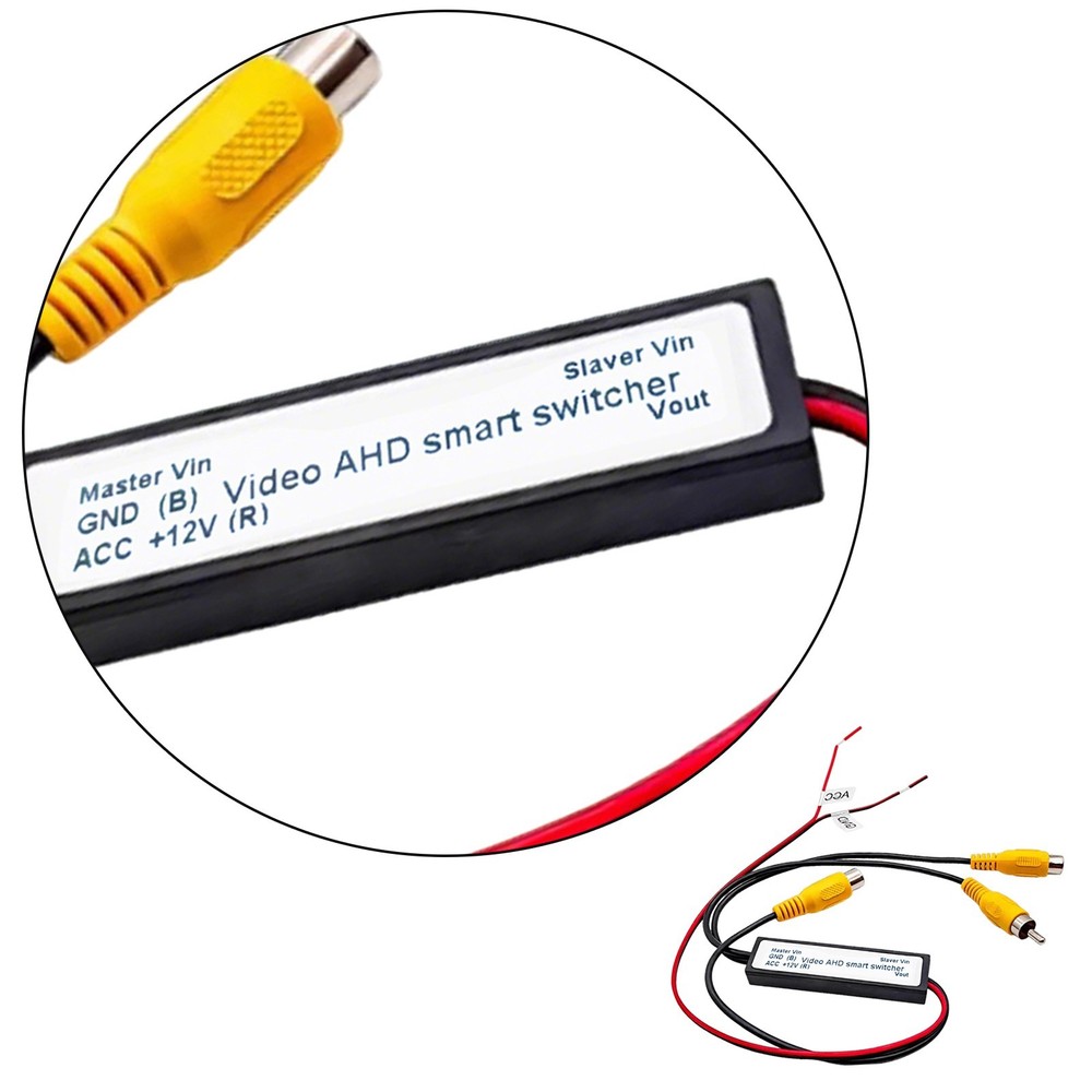 2-in-1 Car RCA Video Switcher – Auto Switch Between Front and Rear Camera