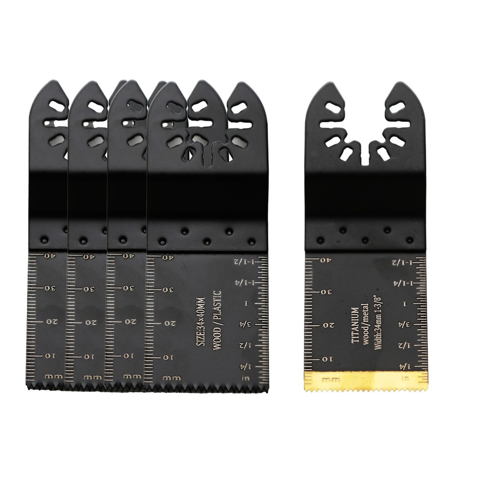 TMAX 5PCS Titanium Oscillating Saw Blades, Multitool Blades Oscillating Tool