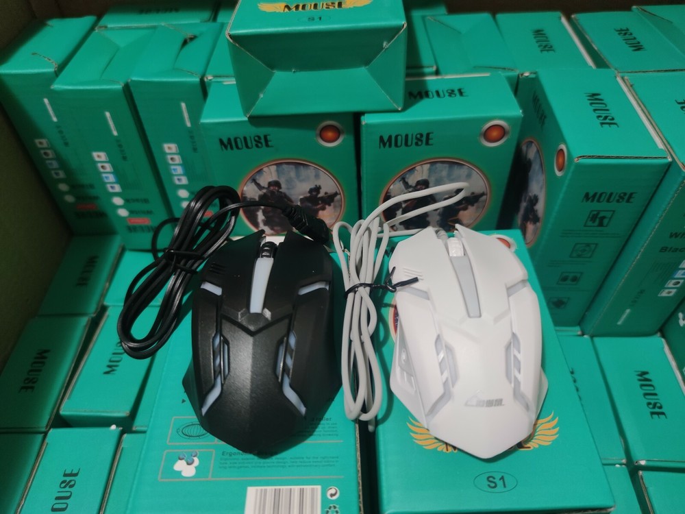 8pcs Wired Gaming Mouse LED Breathing Fire DPI Laptop PC Computer Optical Mice