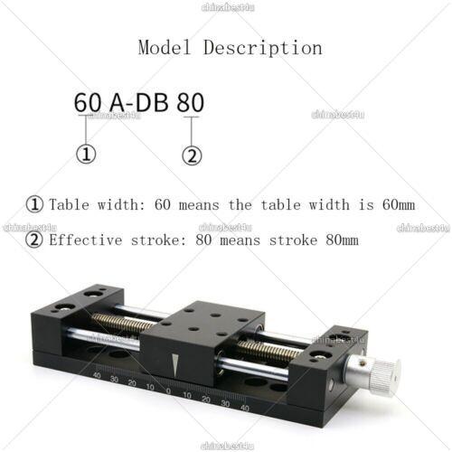 X-Axis Manual Linear Stage Translation Displacement Platform Stroke 80A-DB100