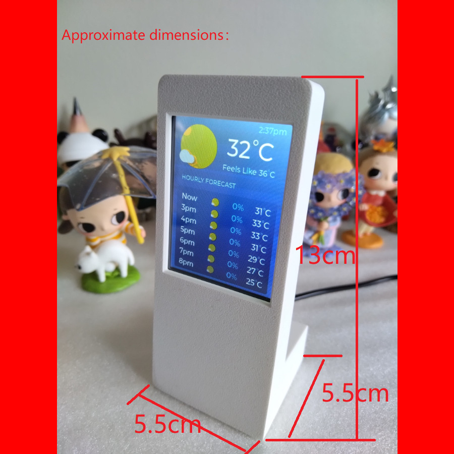 Smart Weather Forecast Display 2.8 inch Touchscreen 10 days forecast hourly