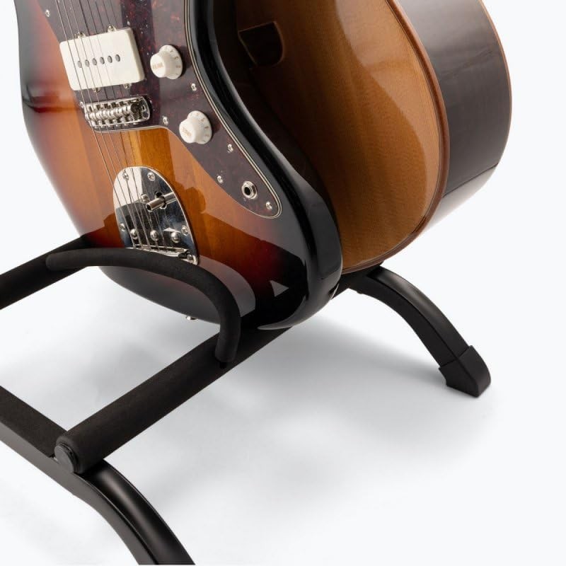 On-Stage GS7361 Three-Space Foldable Multi-Guitar Rack (Storage and Display for