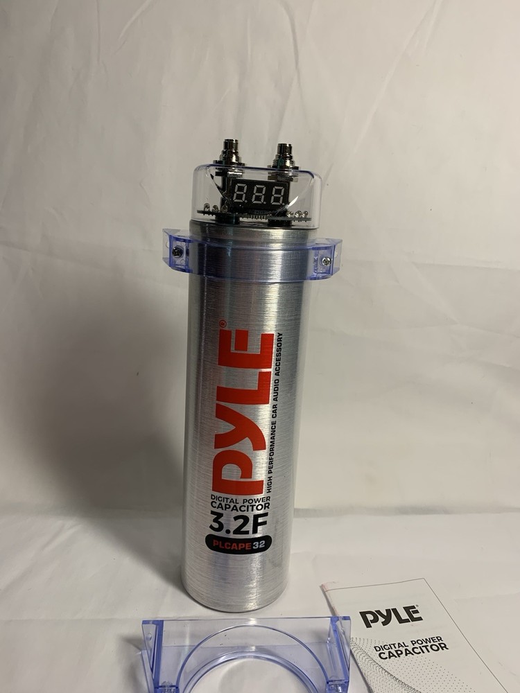 Pyle 3.2 Farad Digital Power Capacitor High Performance Car Audio Accessory