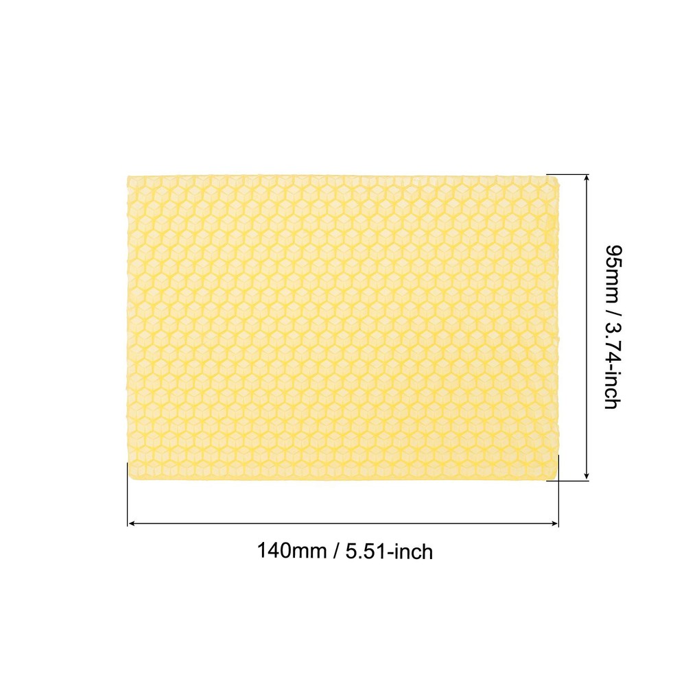 10 Pcs Wax Foundation for Bee Frames, Beehive Foundation Sheets Yellow