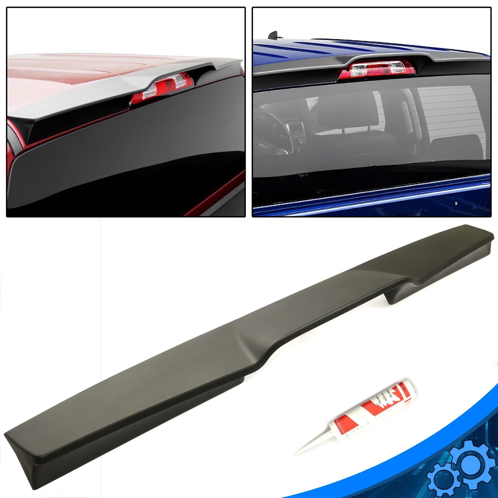 Truck Cab Wing Spoiler Fits 2014-2018 GMC Sierra 1500 Silverado 1500 2500 3500