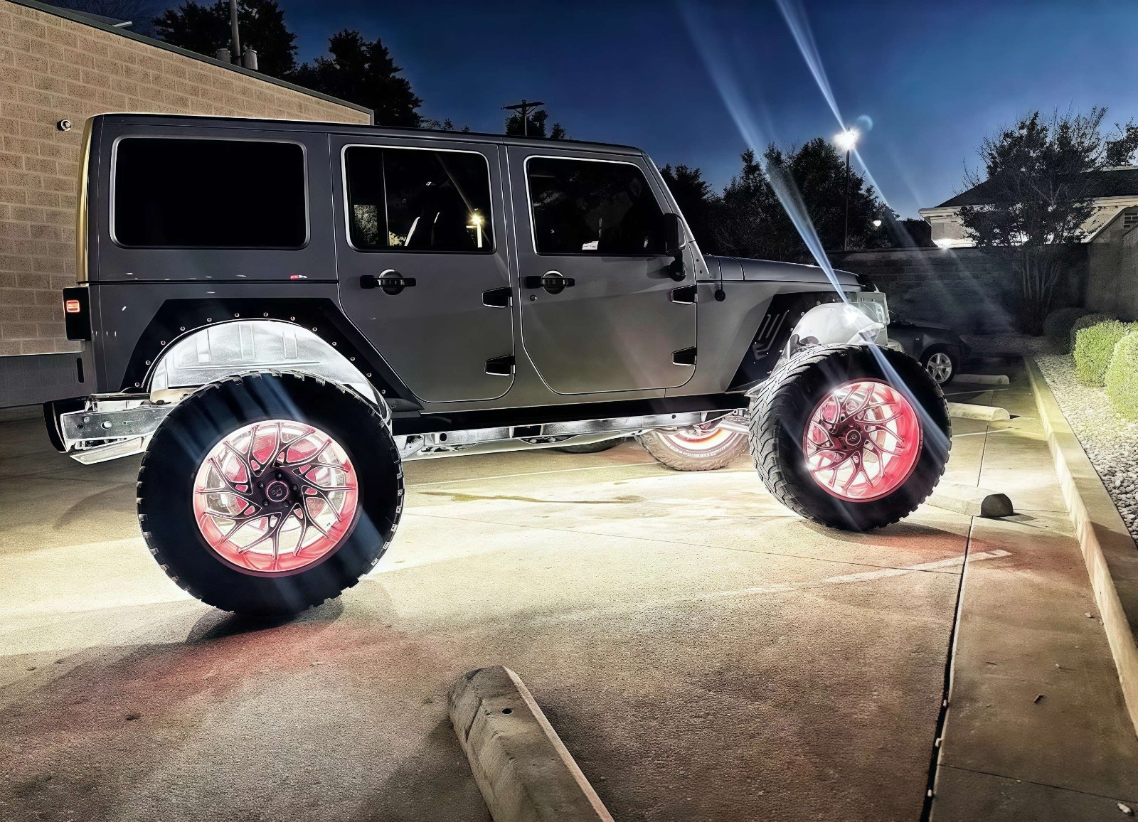 NEW Set 4x 17.5" PURE WHITE QUAD ROW Strobes Truck Car LED Wheel Rim Ring Lights