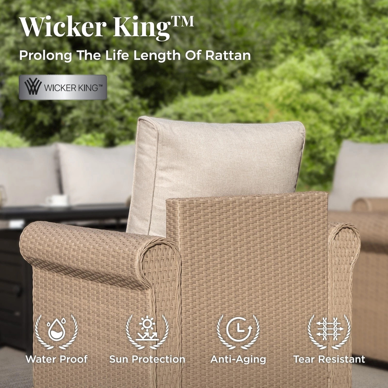 Outdoor Furniture Wicker Furniture Patio Conversation Set Rattan Patio Furniture