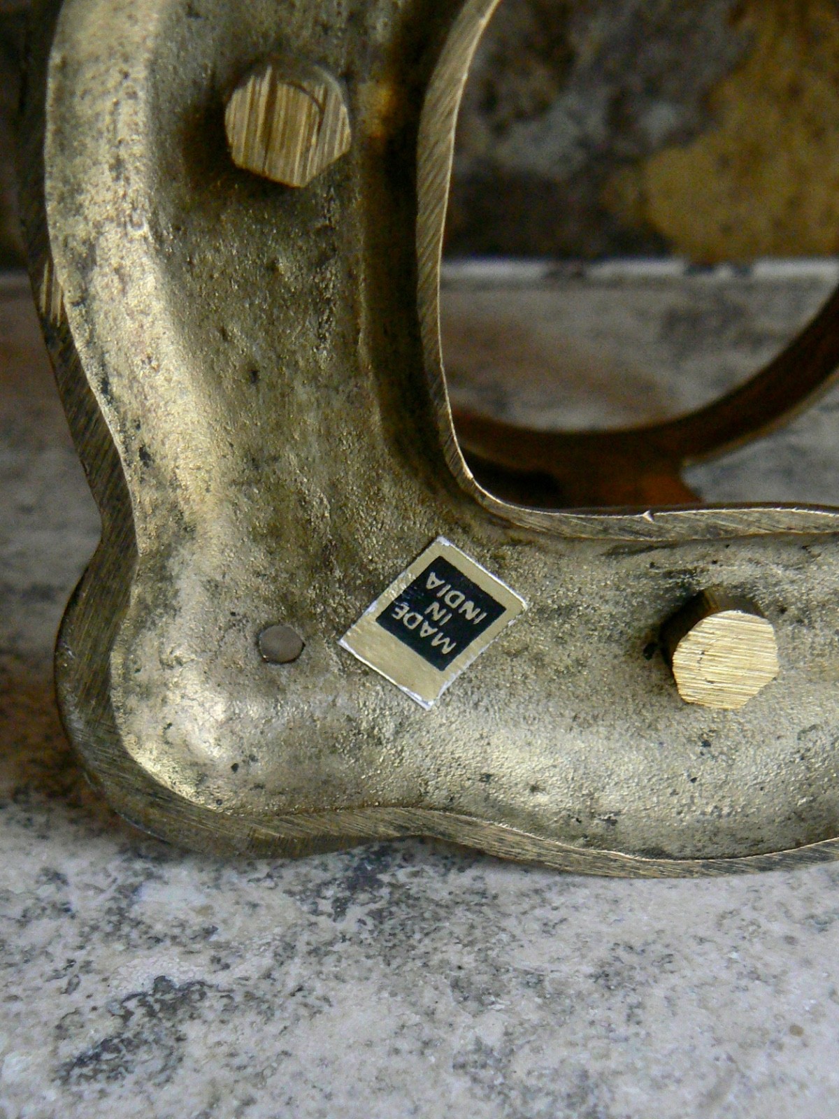 Two Pairs Vintage Brass Equestrian Tack Room Hooks for Bridle Halter Reins Leads