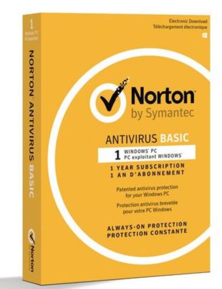 Norton AntiVirus Basic 2017, For 1 Device, For PC, 1-Year Subscription