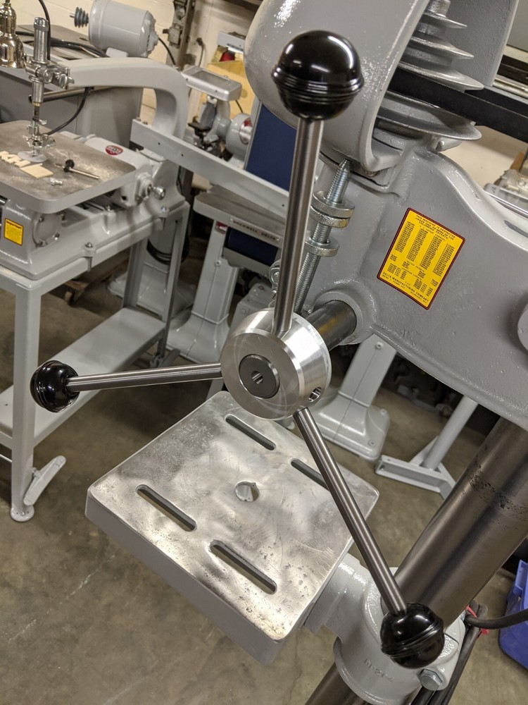 DELTA "DP220" DRILL PRESS - THREE SPOKE HUB AND HANDLE CONVERSION