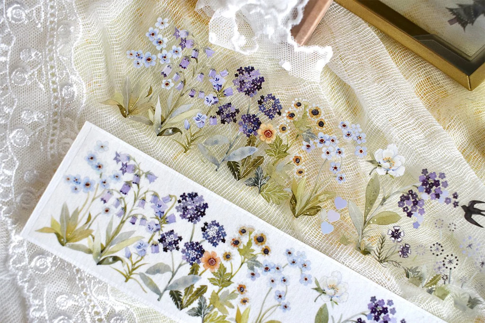 Wildberry Lab Garden Flowers PET Tape SAMPLE LOOP