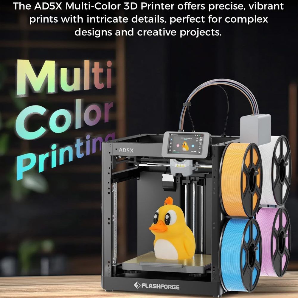 FLASHFORGE AD5X Multi-Color 3D Printer CoreXY 600mm/s High-Speed Auto Refill