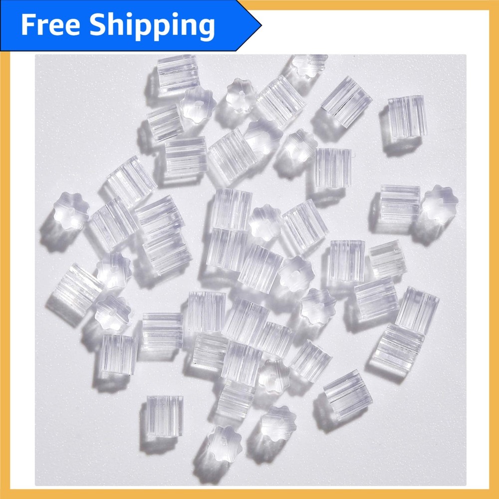 200PCS Hypoallergenic Silicone Earring Backs - Soft Clear Stoppers for Security