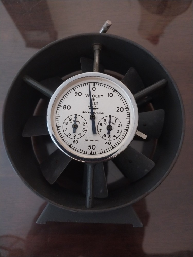 Vintage Taylor Instruments Anemometer Velocity Wind Speed Gauge Meter