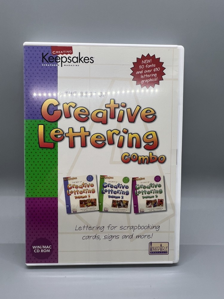 CREATIVE LETTERING COMBO - Keepsakes WIN/MAC CD-ROM 1999 2000