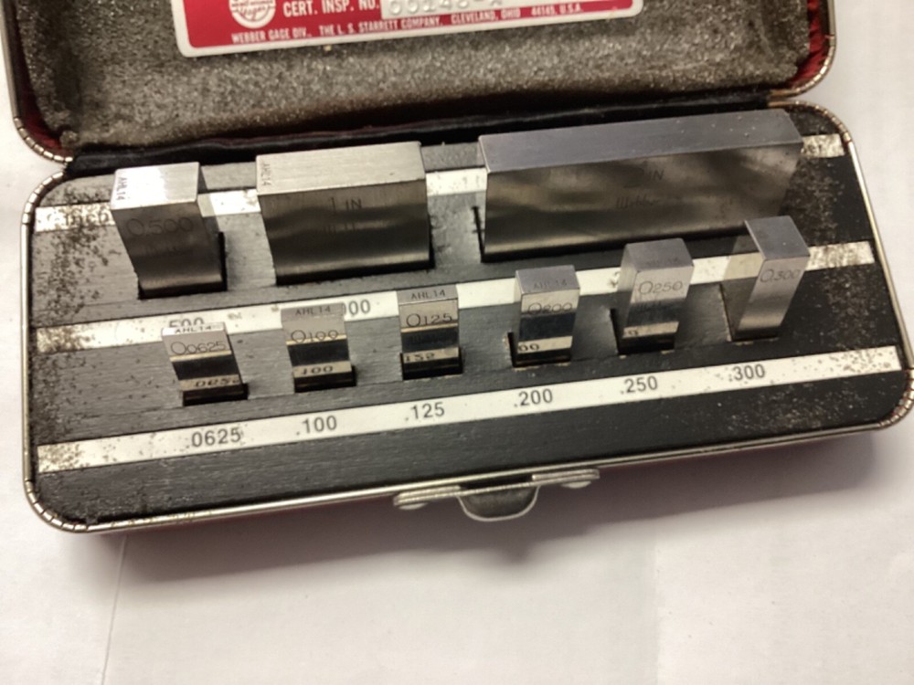 Starrett Gage blocks mini Inch set